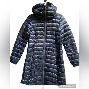 Nuage puffy hooded down trench zip up  jacket Sz Xs